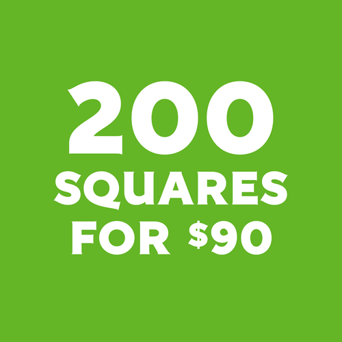 200 Squares for $90