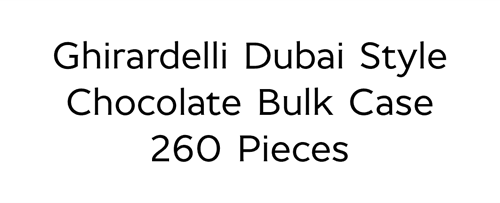 Ghirardelli Dubai Style Chocolate Bulk Case