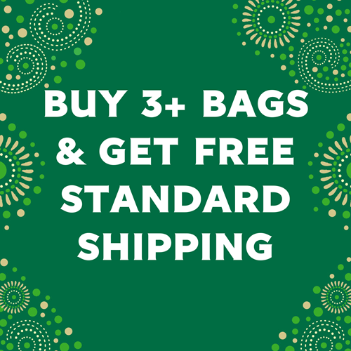 Buy 3 or more bags and get free standard shipping