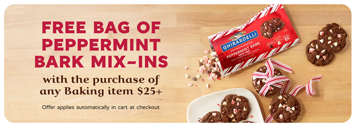 Free Bag of Peppermint Bark Mix-Ins