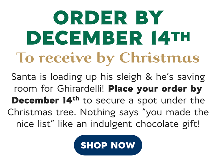 Receive in Time for Christmas
