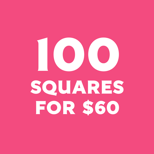 100 SQUARES for $60