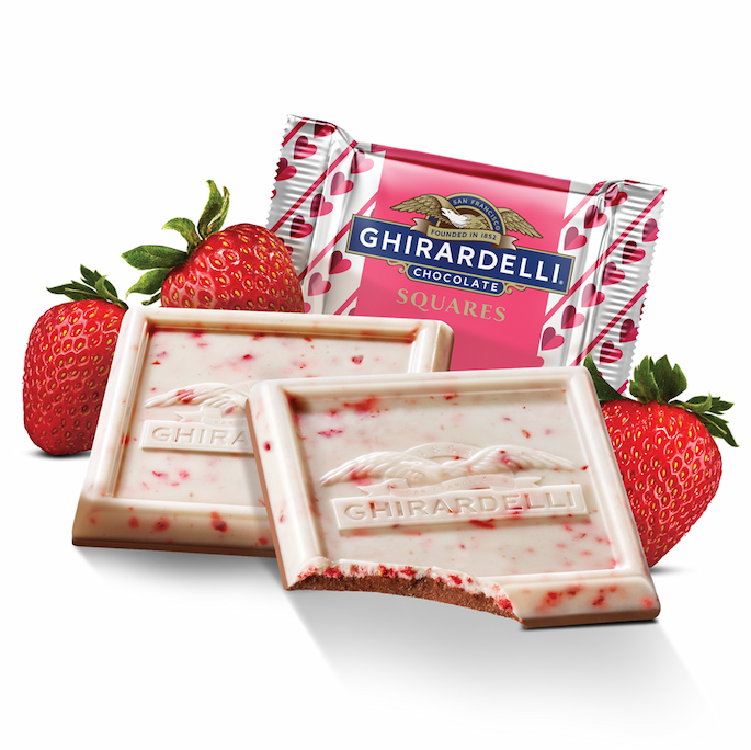 Milk Chocolate Strawberry Bark Hearts