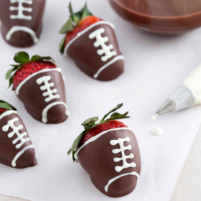 Dipped Strawberry Footballs