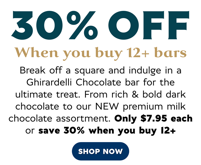 30% Off 12+ Bars