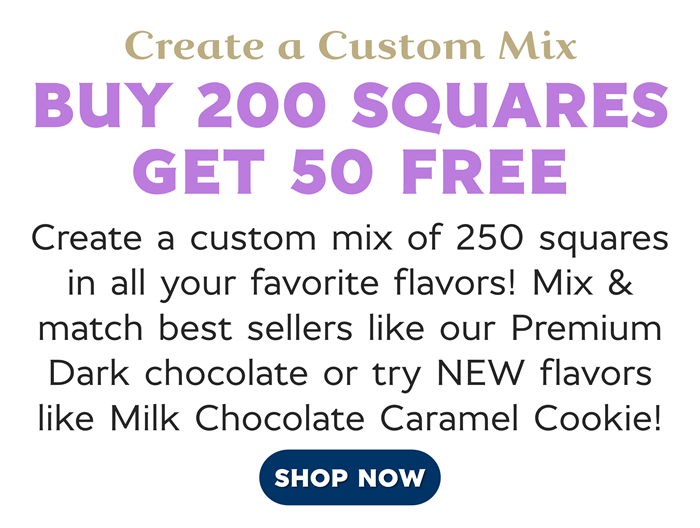 Buy 200 SQUARES, Get 50 Free