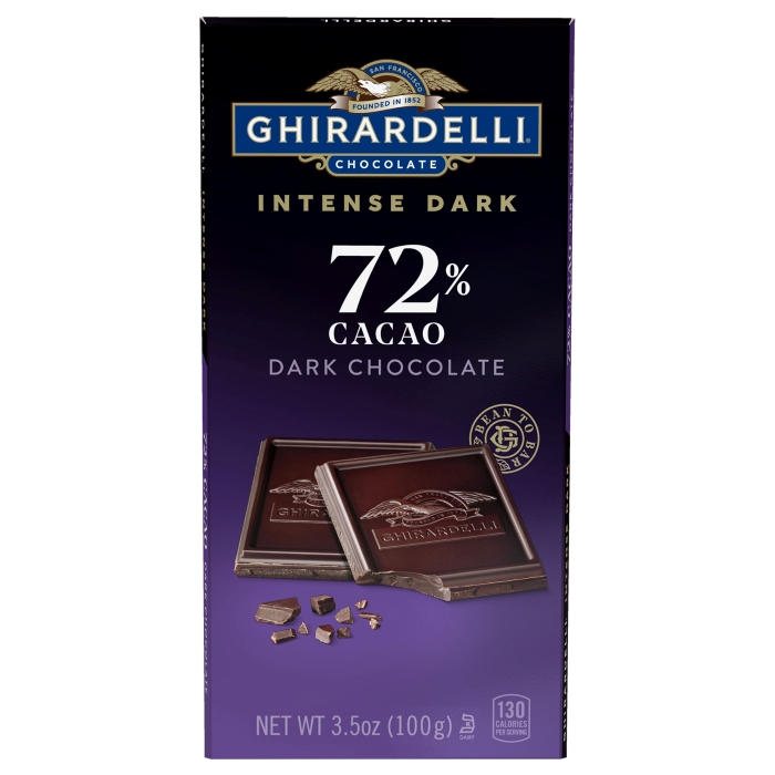 Intense Dark 72% Cacao Dark Chocolate Bar