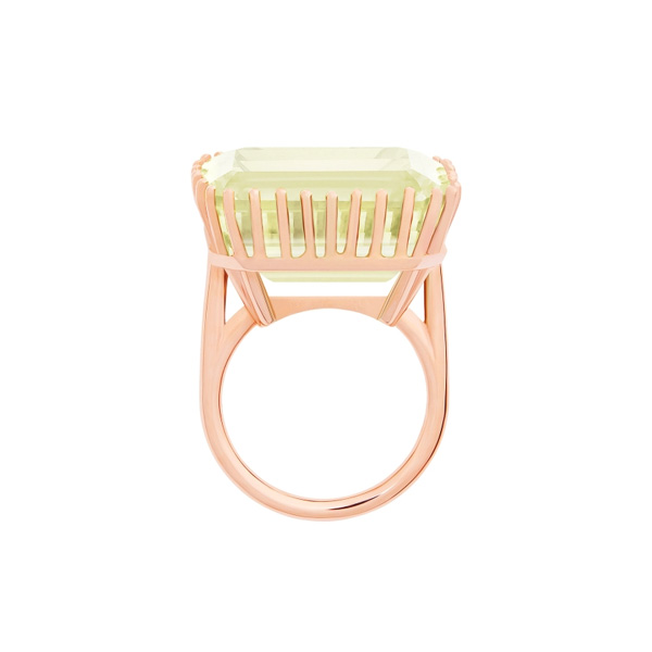 jumbo cocktail lemon quartz ring