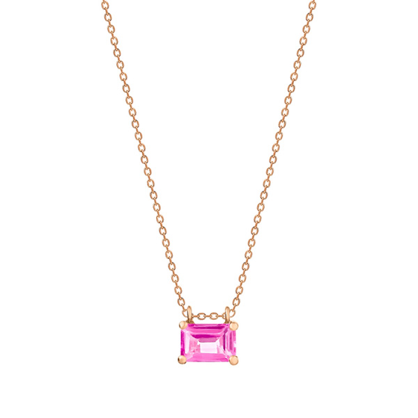 mini cocktail pink topaz on chain