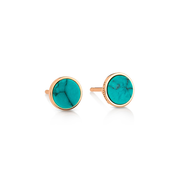 ever turquoise disc studs