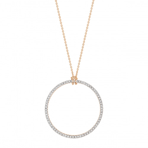 baby diamond circle on chain