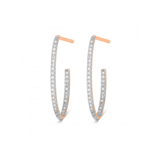 ellipse diamond hoops