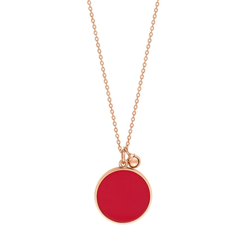 Maria coral disc on chain