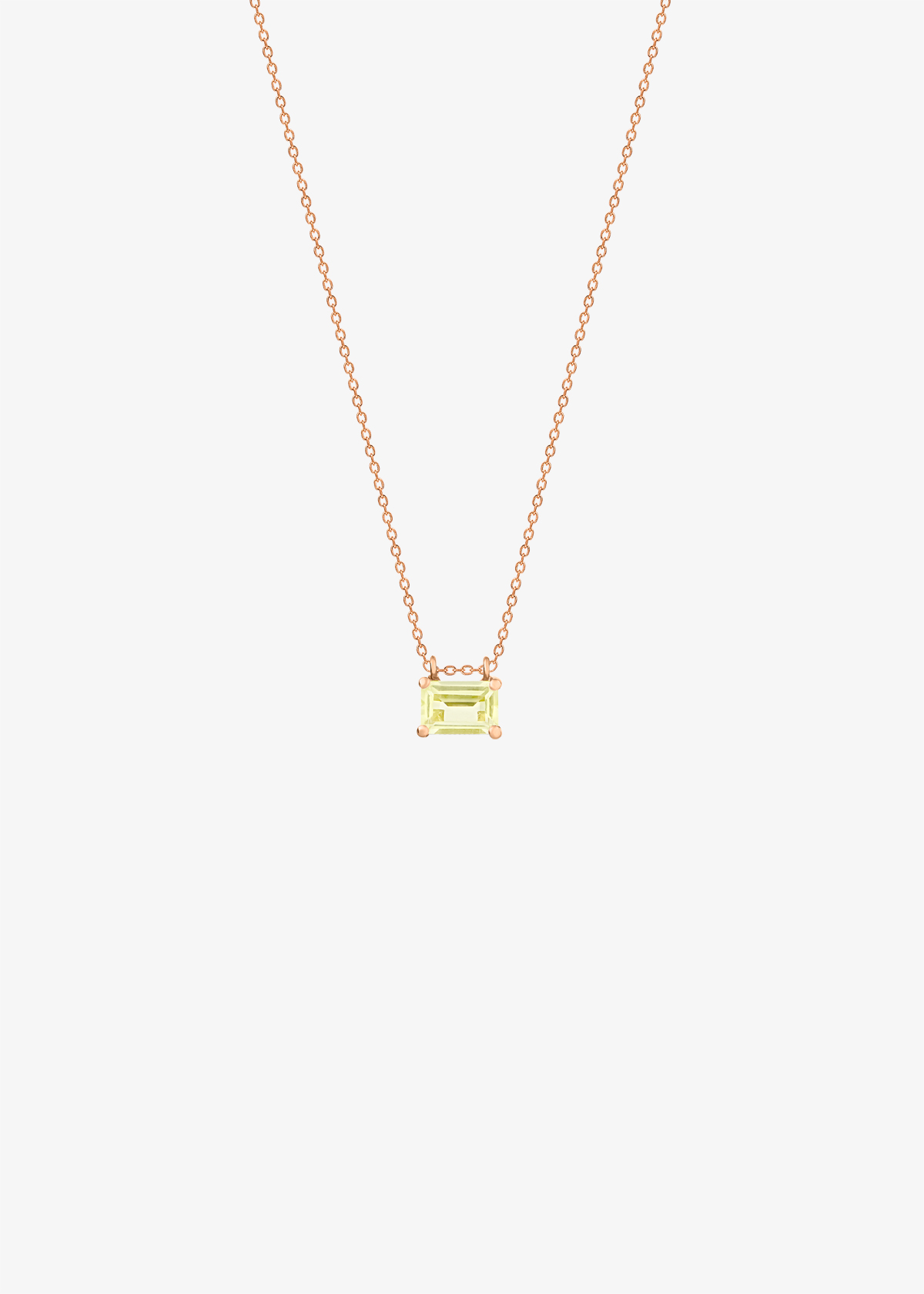 mini cocktail lemon quartz on chain