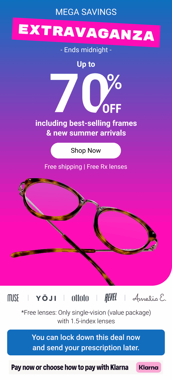 Up to 70% OFF glasses