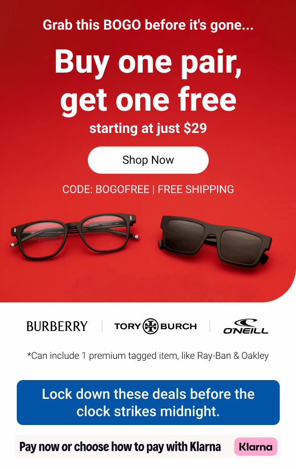 2 pairs starting from $29 | Code: BOGOFREE