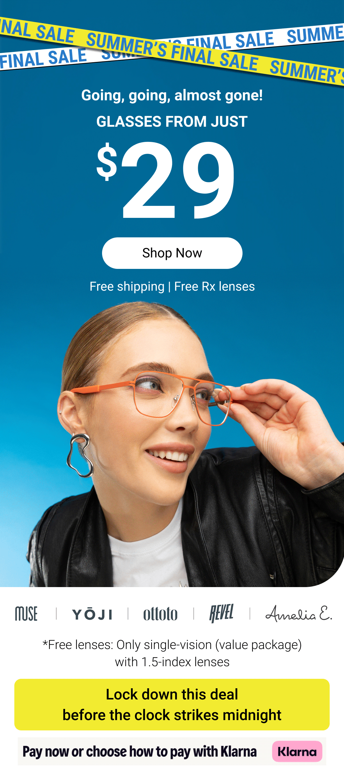 Glasses starting at $29