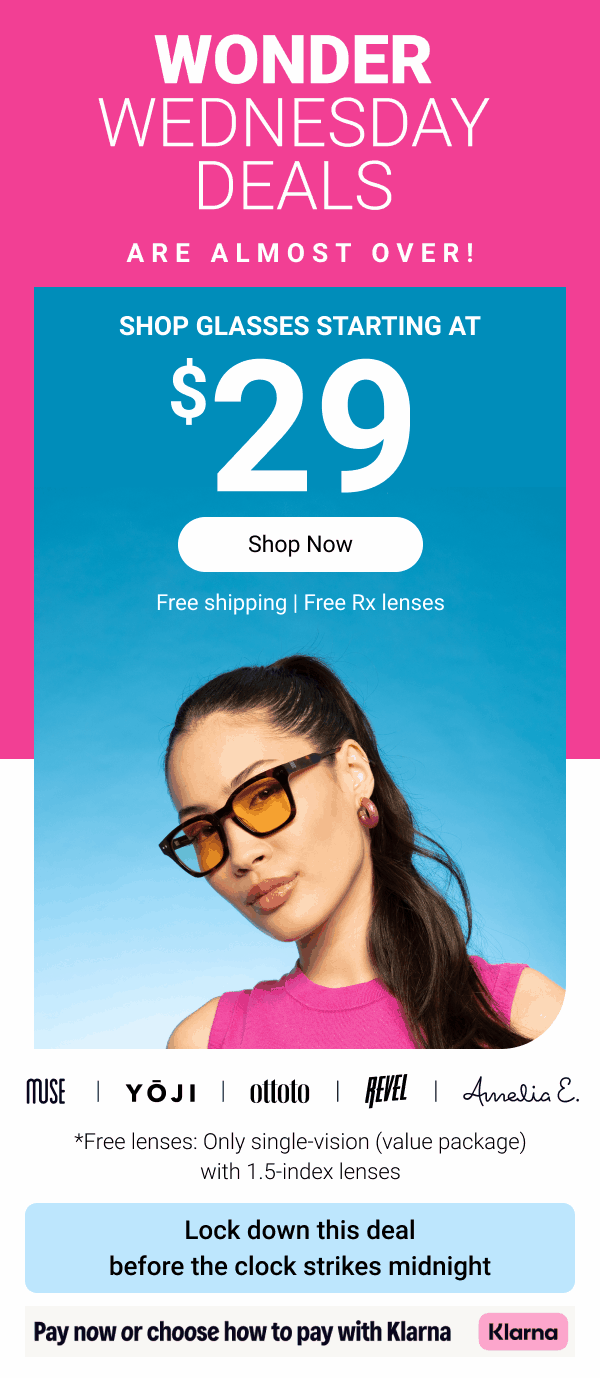 Glasses starting at $29