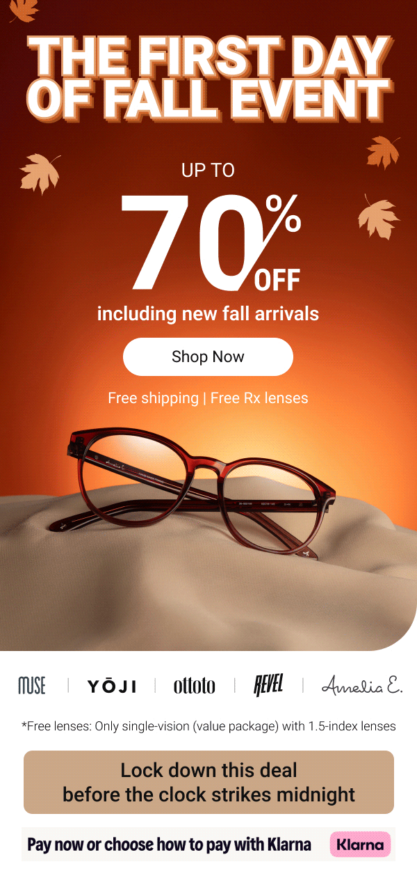 Up to 70% OFF glasses