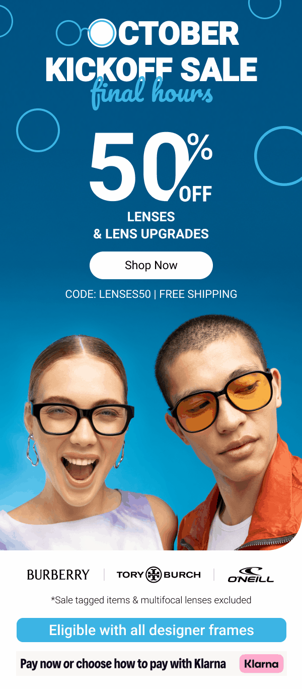50% OFF lenses & lens upgrades | Code: LENSES50