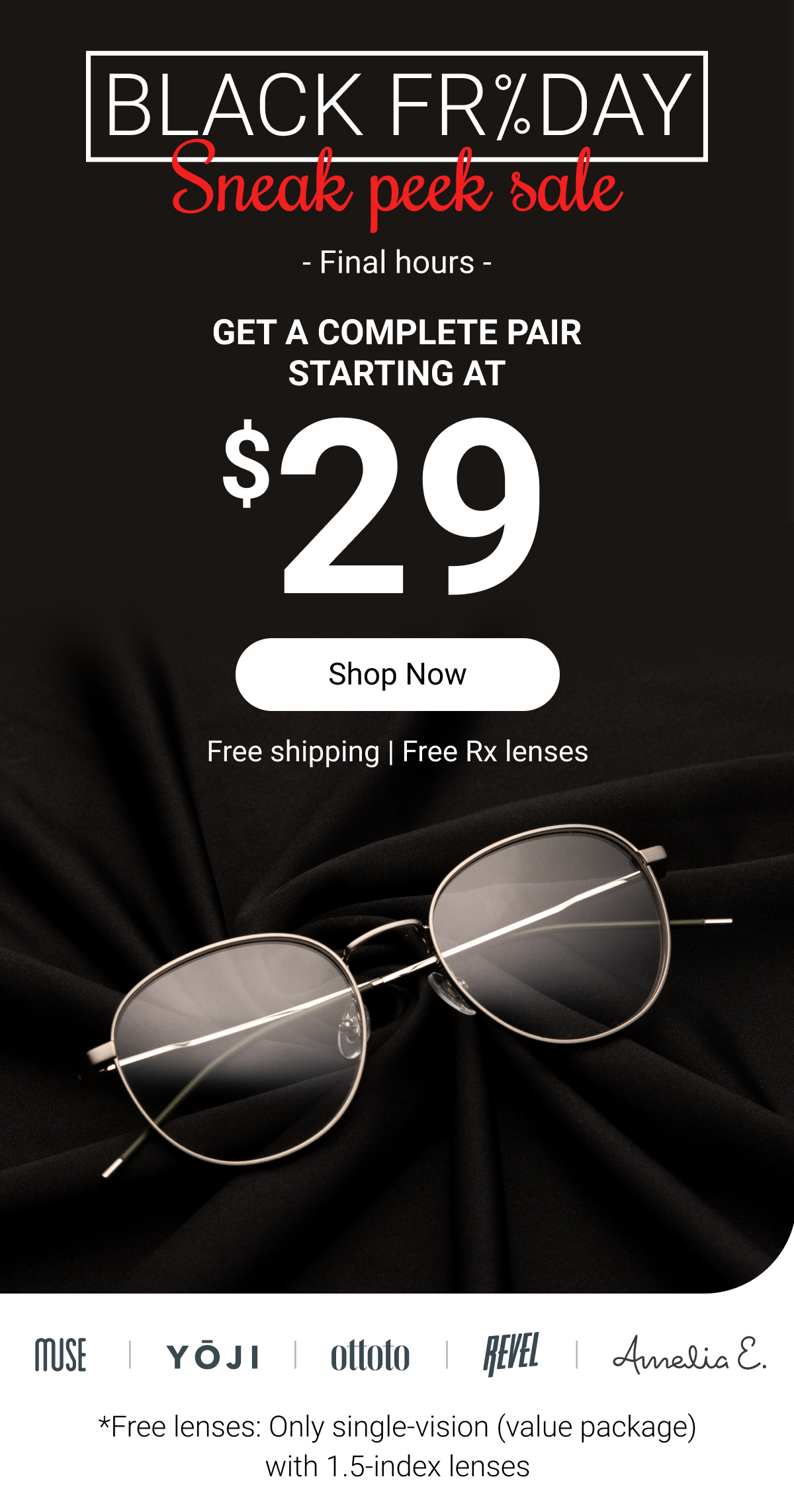 Glasses starting at $29