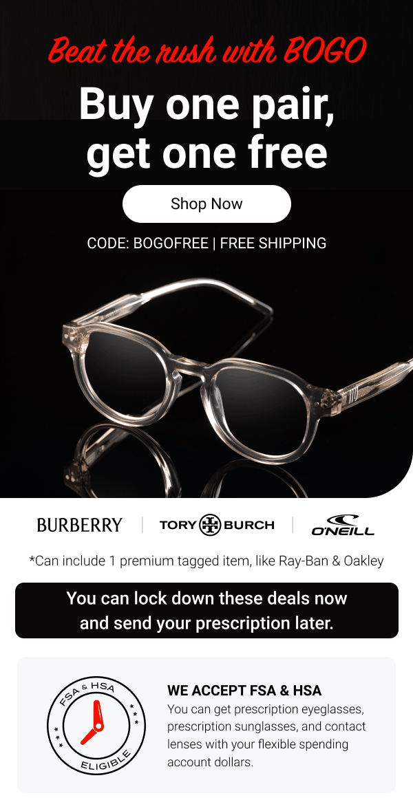 Buy one pair, get one FREE | Code: BOGOFREE