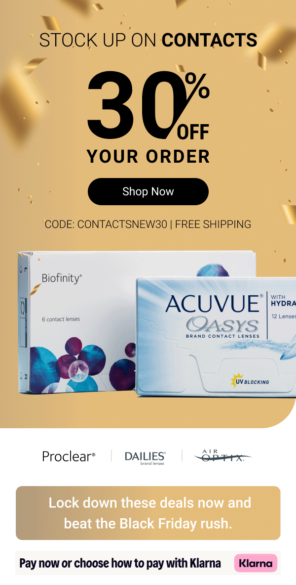 30% OFF your first contacts order | Code: CONTACTSNEW30