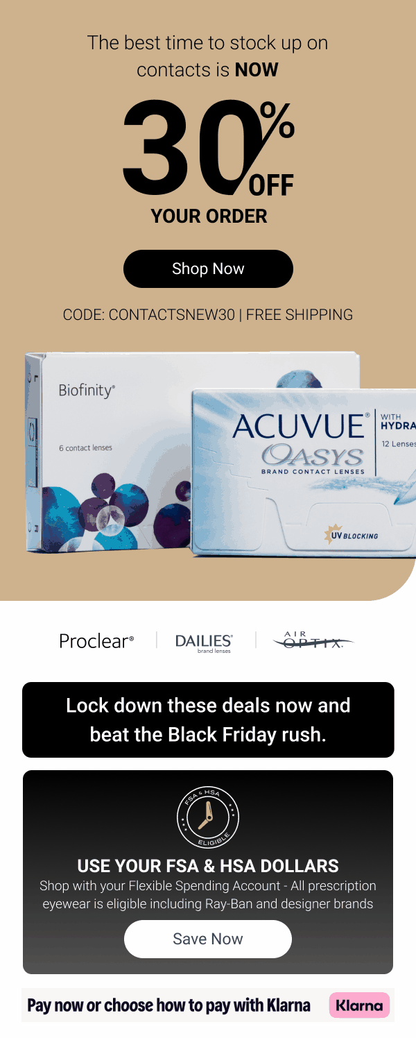 30% OFF your first contacts order | Code: CONTACTSNEW30