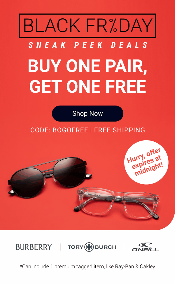 Buy one pair, get one FREE | Code: BOGOFREE