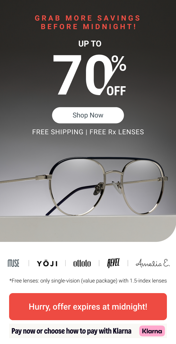 Up to 70% OFF glasses