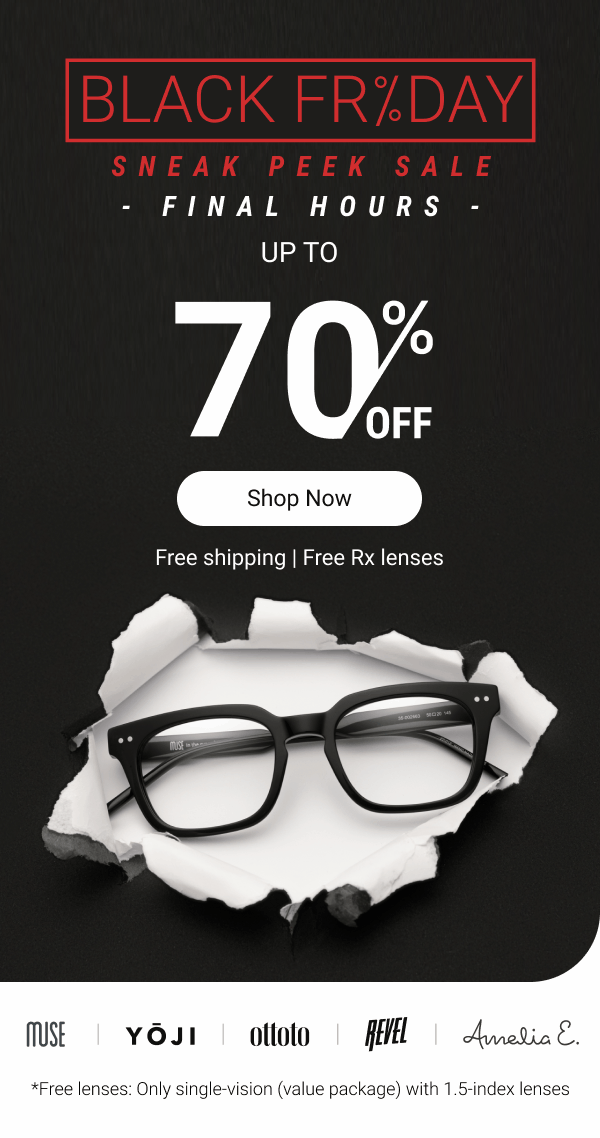 Up to 70% OFF glasses