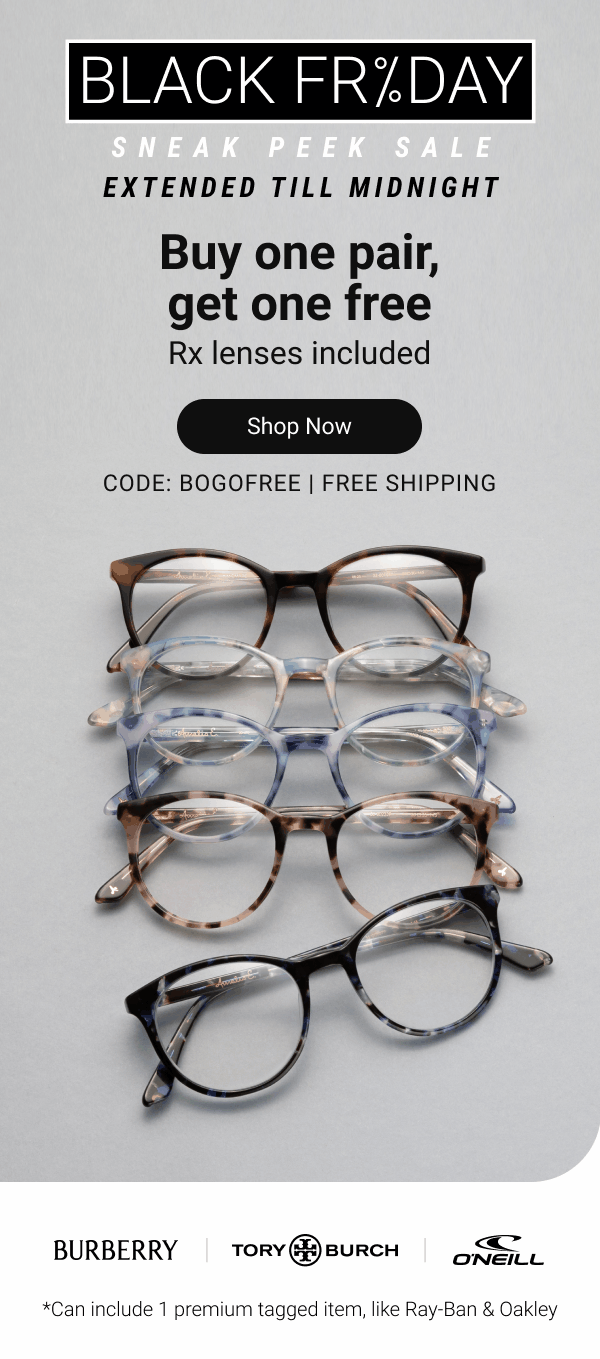 Buy one pair, get one FREE | Code: BOGOFREE