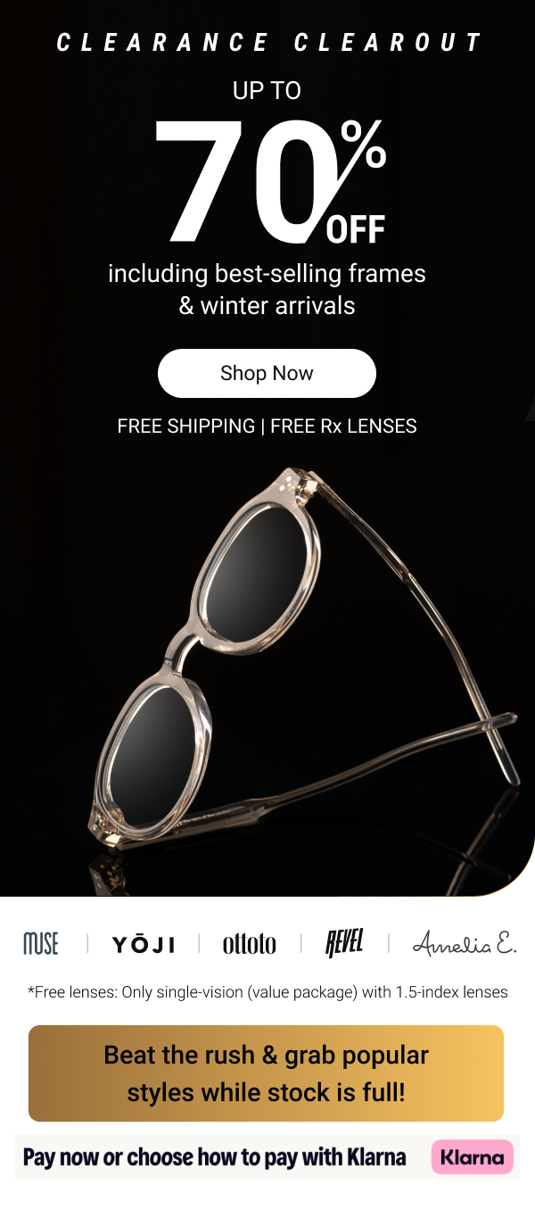 Up to 70% OFF glasses
