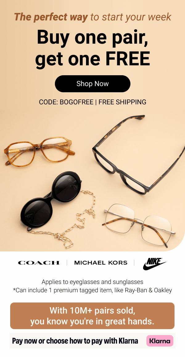 Buy one pair, get one FREE | Code: BOGOFREE
