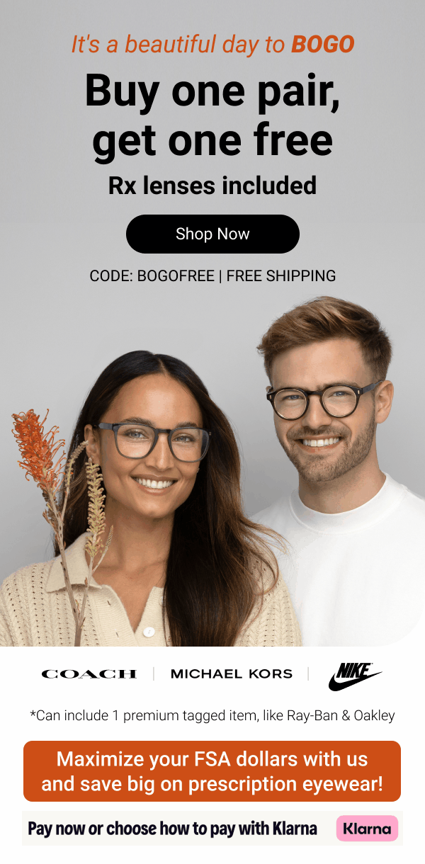 Buy one pair, get one FREE | Code: BOGOFREE