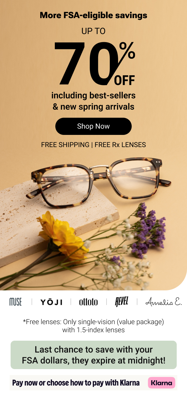 Up to 70% OFF glasses