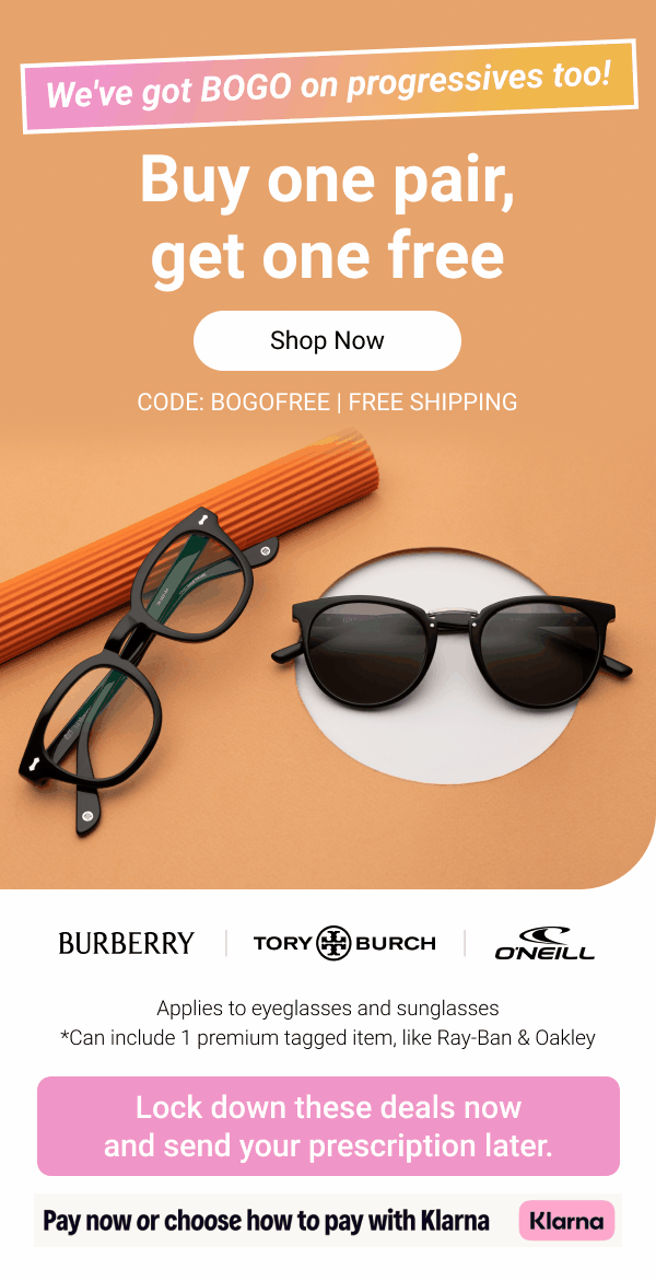 Buy one pair, get one FREE | Code: BOGOFREE