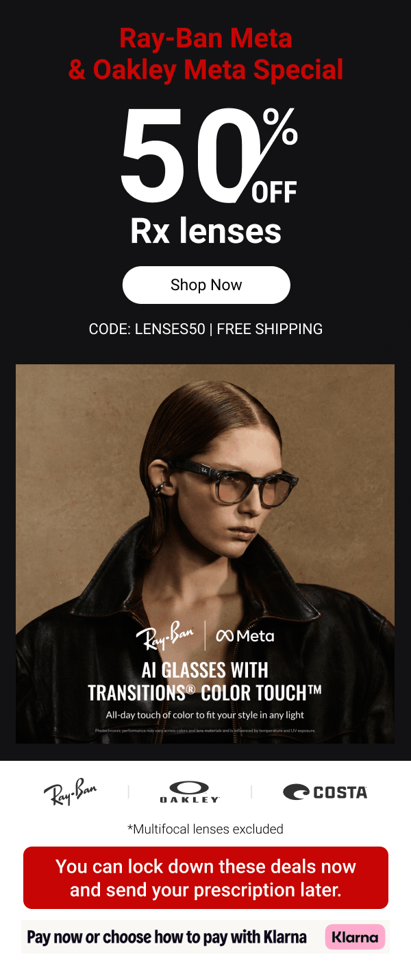  50% OFF lenses & lens upgrades | Code: LENSES50