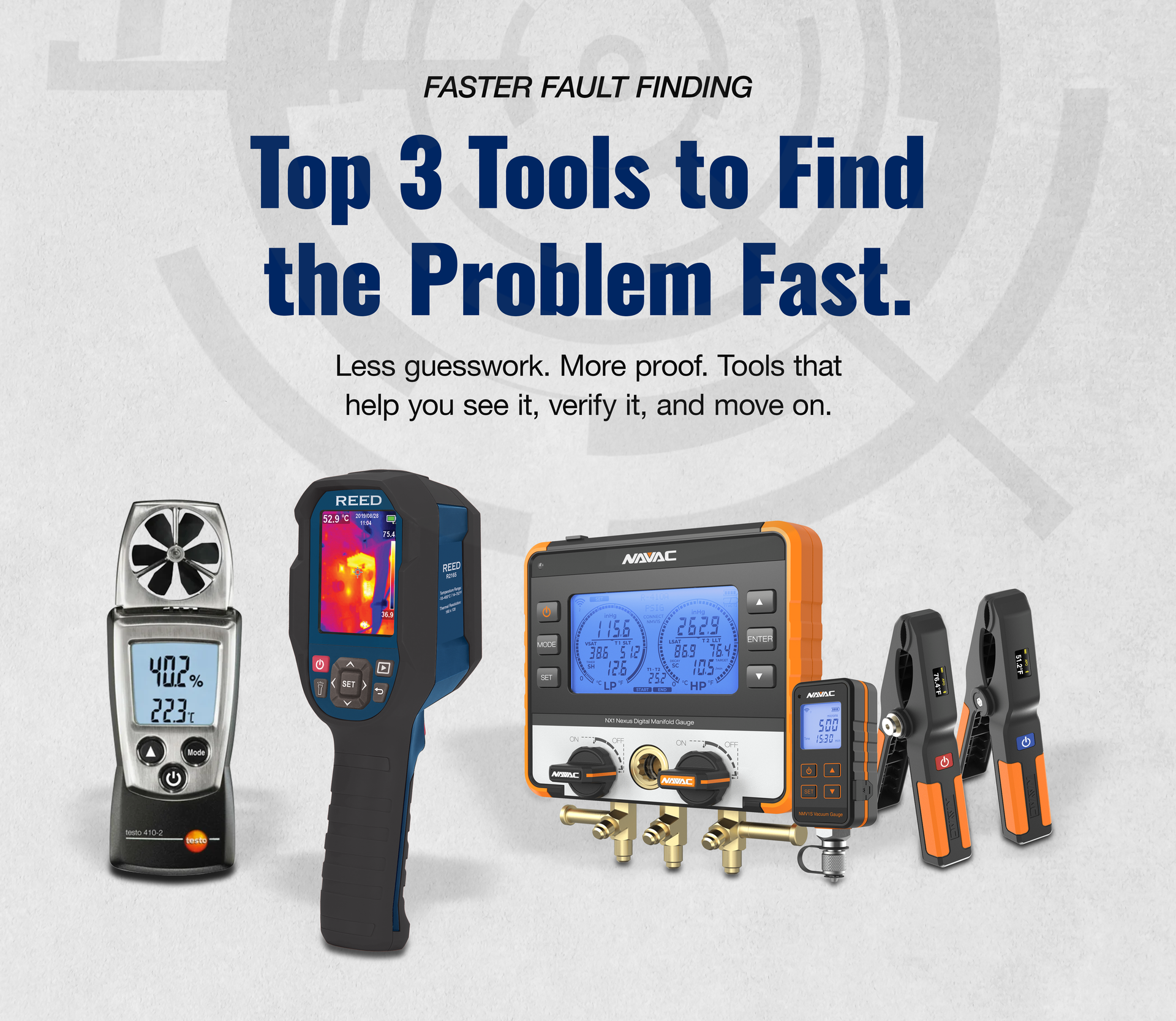 Promotional hero image for the Top 3 HVAC Diagnostic Tools for Faster Fault Finding