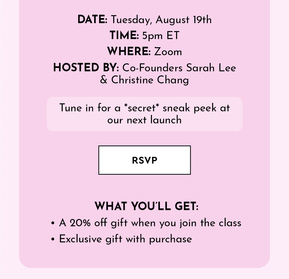 RSVP for Masterclass