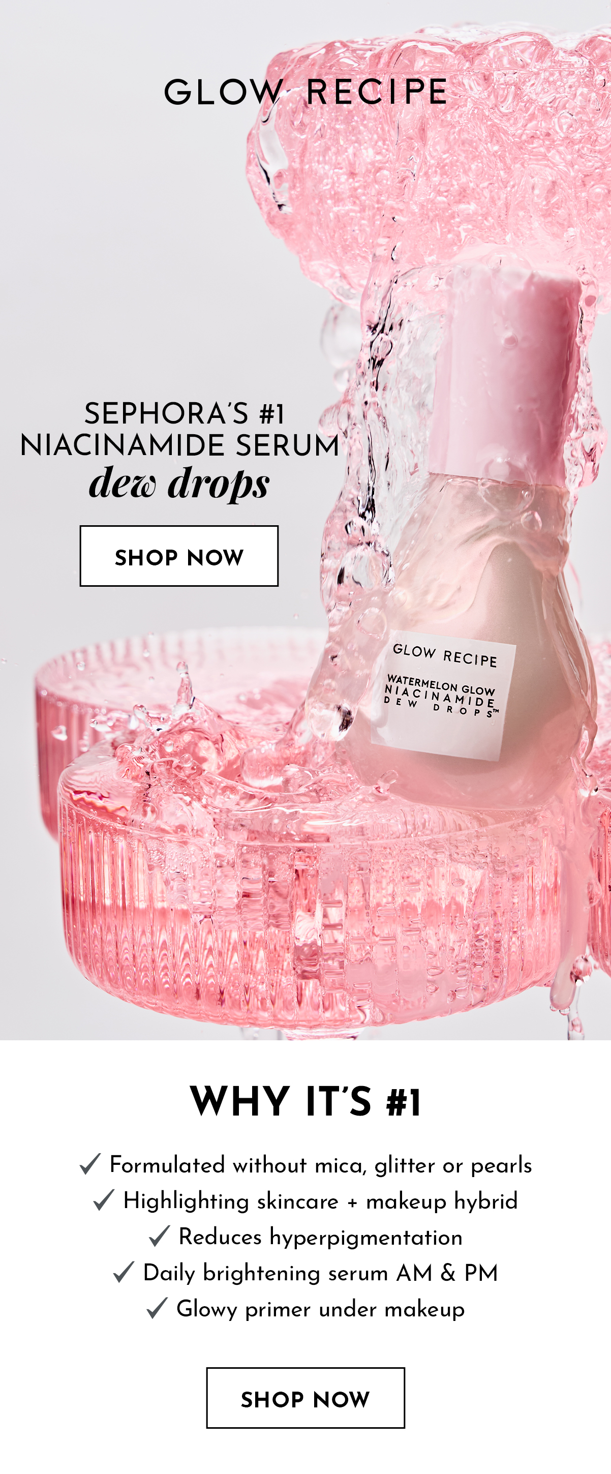 Dew Drops #1 niacinamide serum at sephora