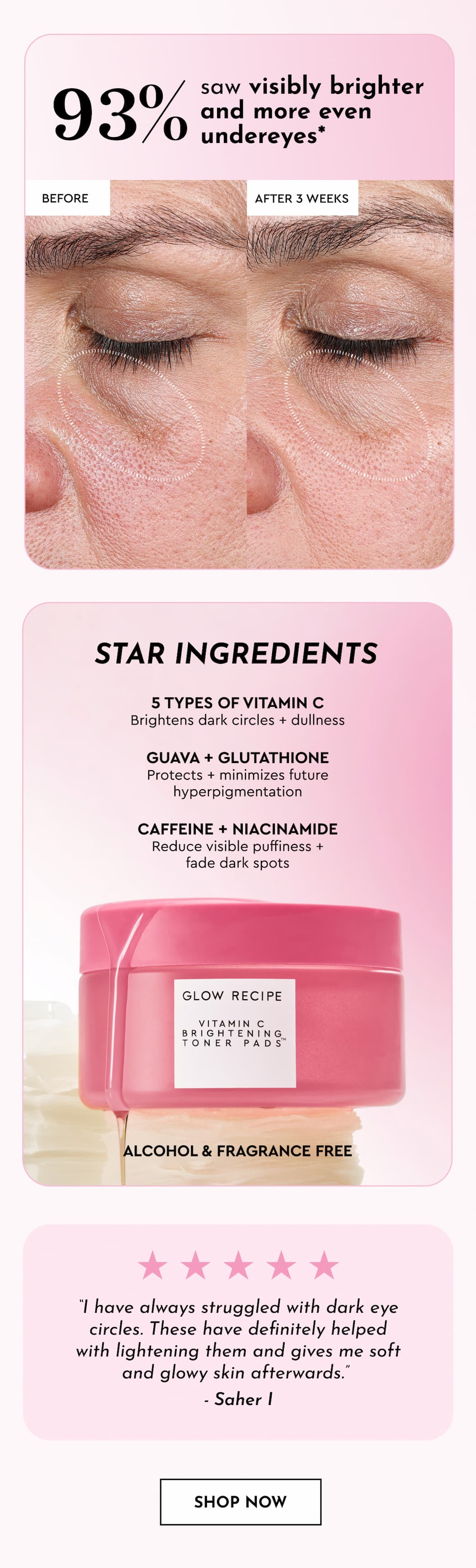 Vitamin C Brightening Toner Pads