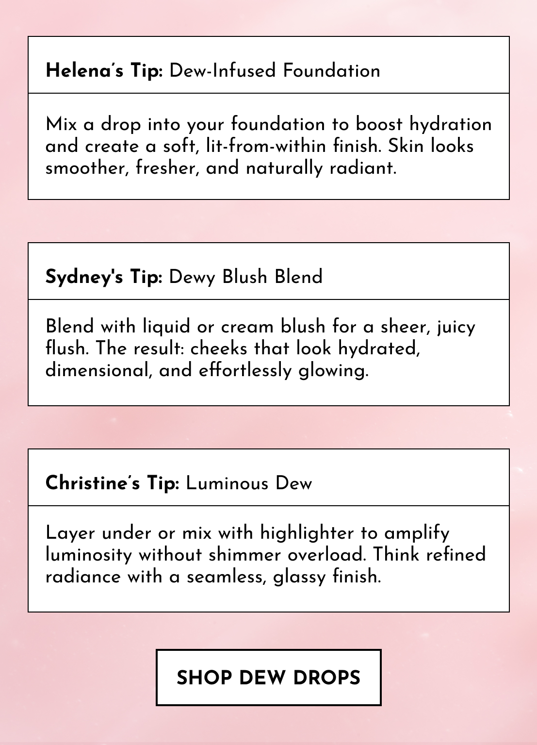Glow HQ Dew Drops Mixing Hacks