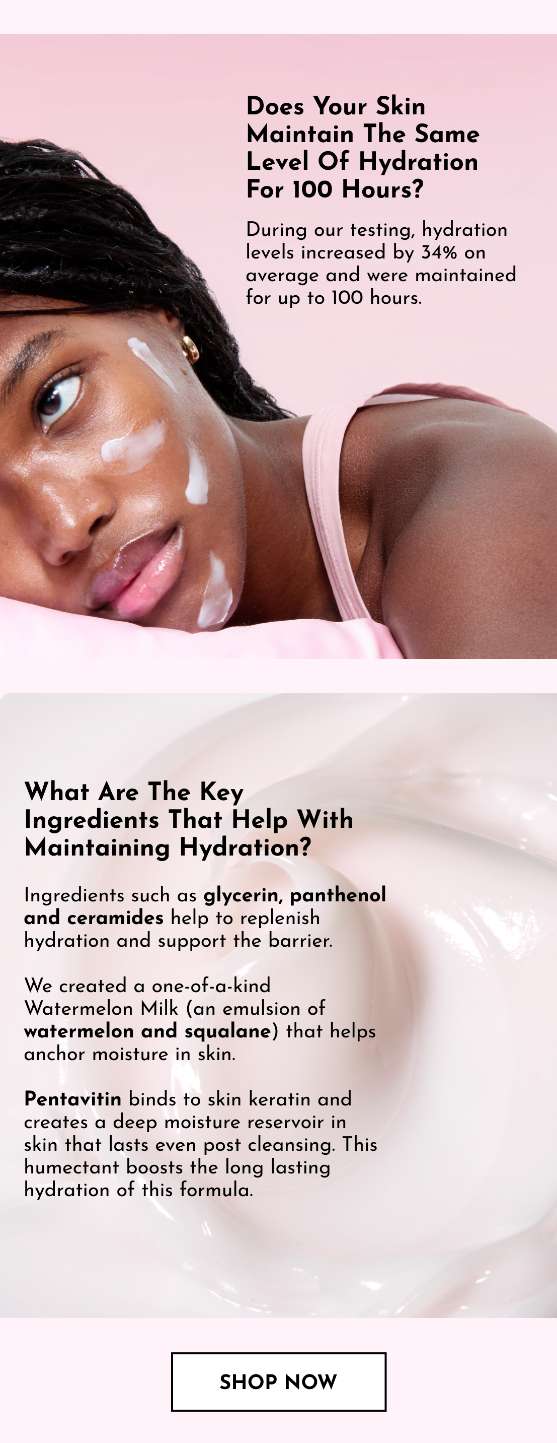 What does 100 hrs of hydration mean?