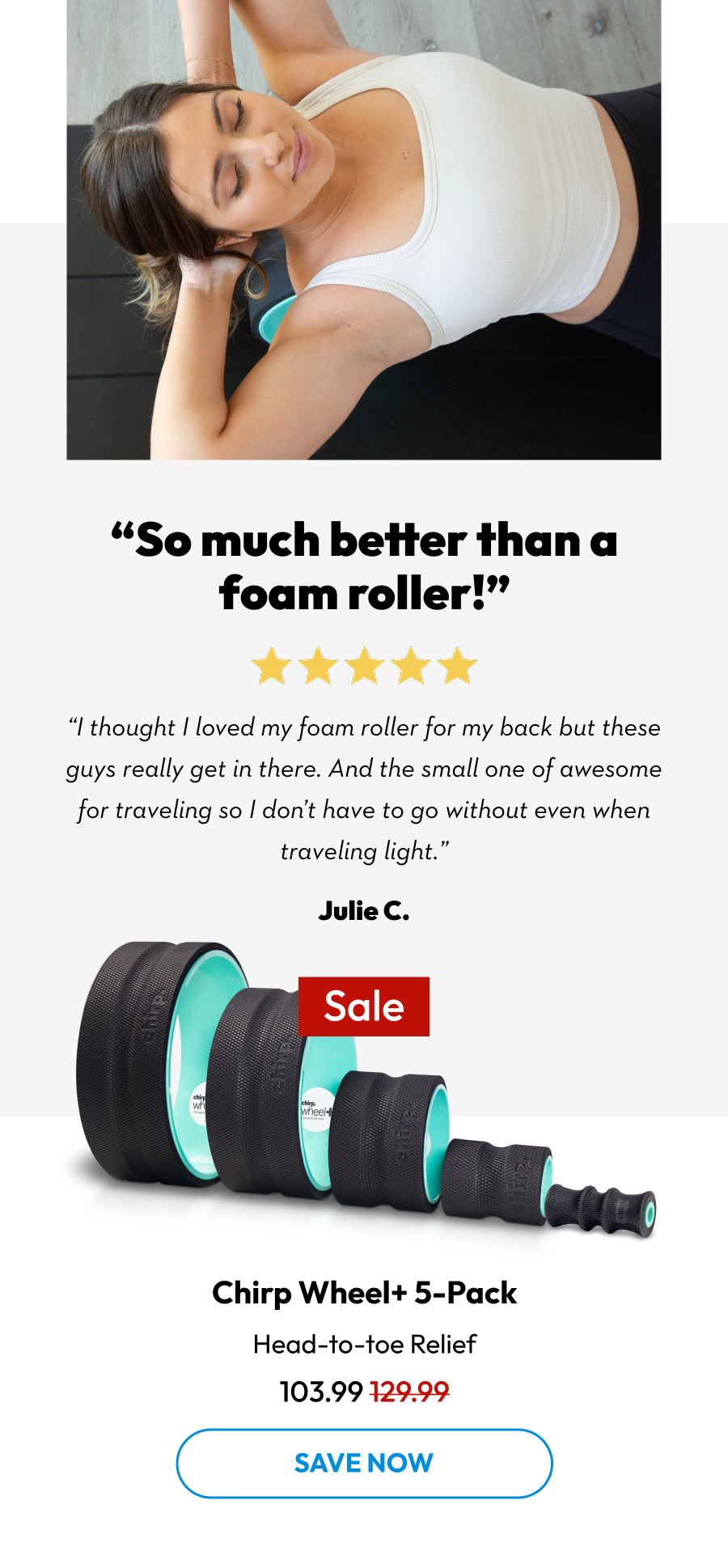 ''So much better than a foam roller!'' | ''I thought I loved my foam roller for my back but these guys really get in there. And the small one of awesome for traveling so I don't have to go without even when traveling light.'' Julie C.
