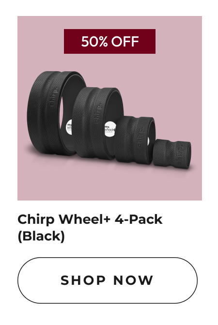 Chirp Wheel+ 4-Pack (Black) | Shop Now