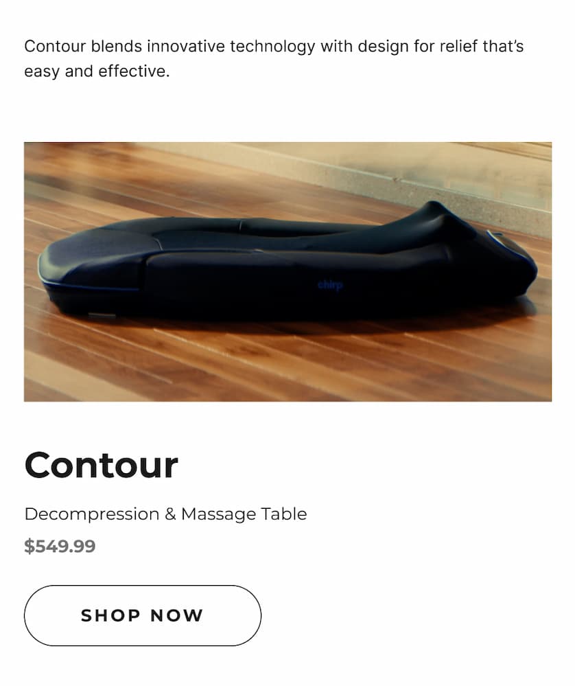 Decompression and Massage Table