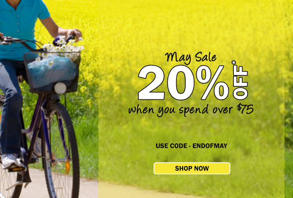 May Sale 20% OFF when you spend over $75. Use code ENDOFMAY. Shop Now
