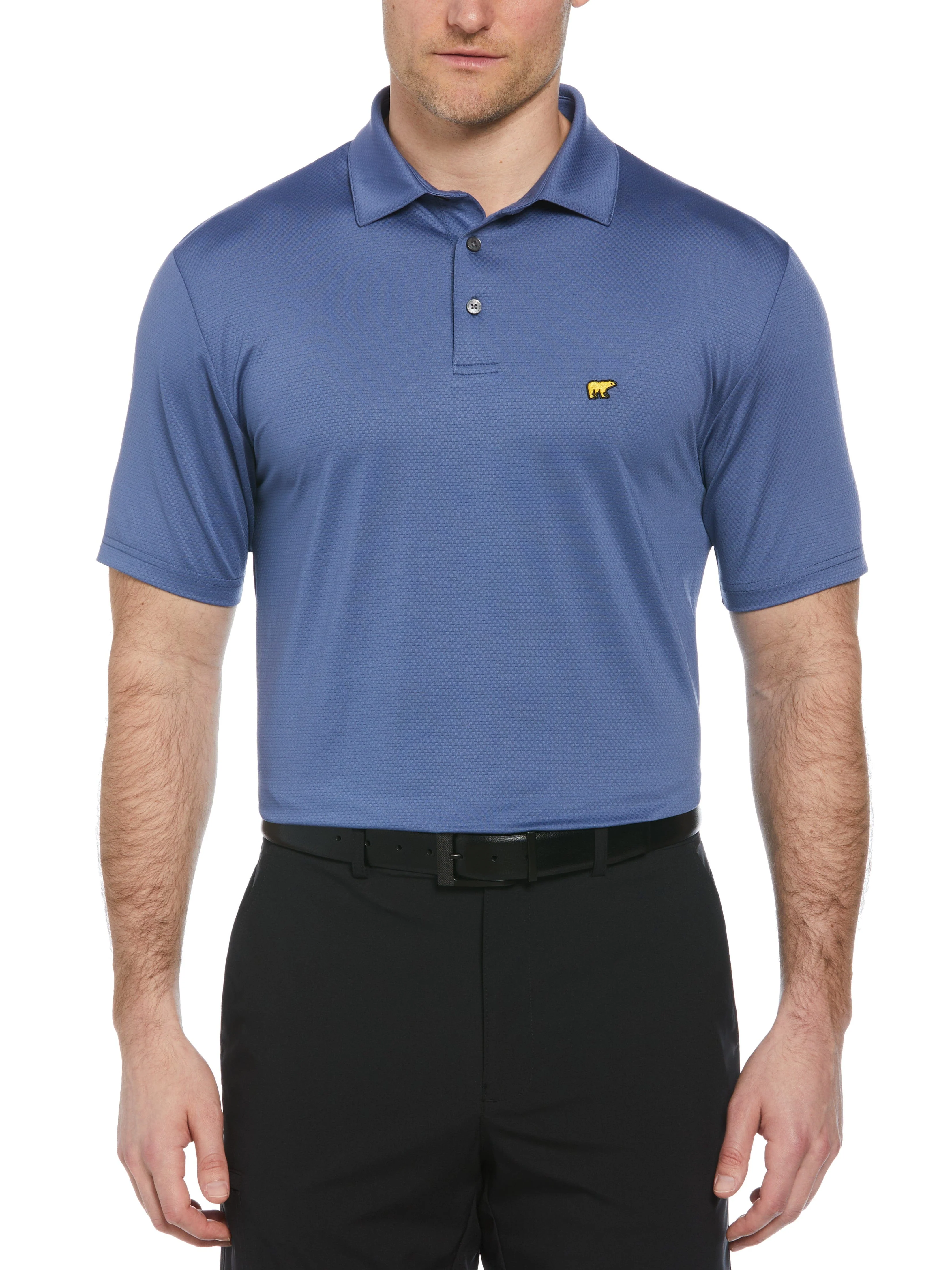 Image of Men's Short Sleeve Solid Texture Polo