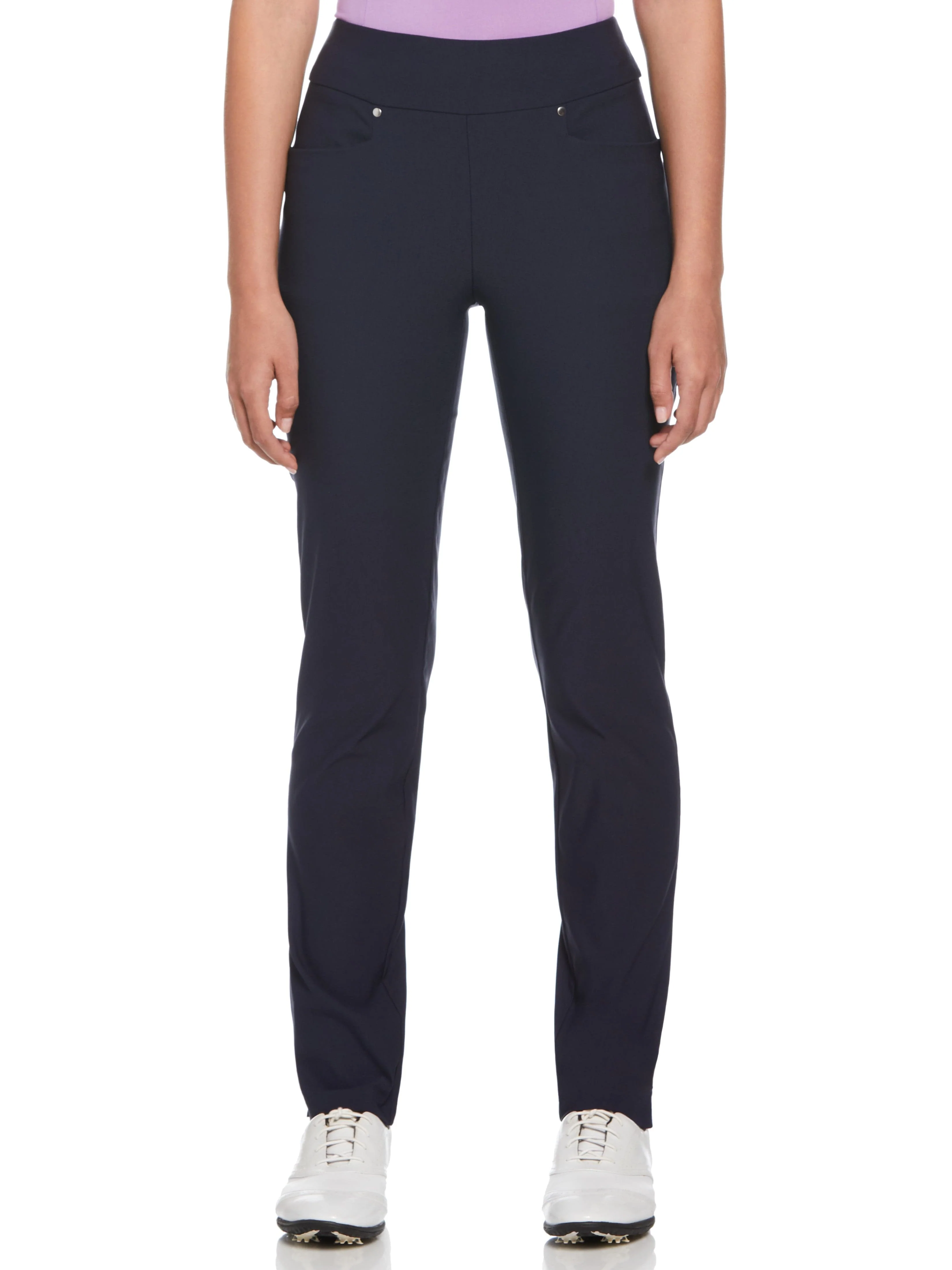 Image of Women's Solid Pull-On Golf Pant